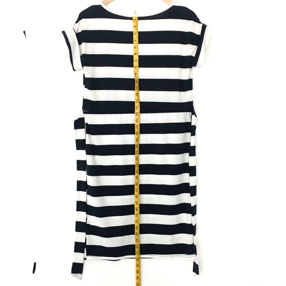 Palinda Striped Short Sleeve Pencil Dress w/ Belt (M) - Picture 13 of 16